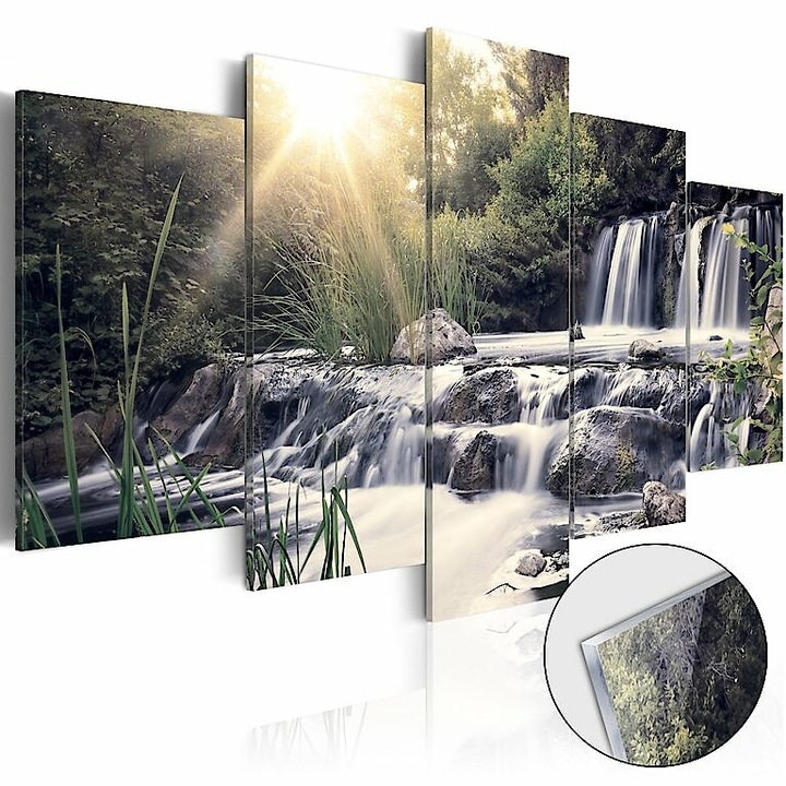 Akrilüveg kép - Waterfall of Dreams [Glass] 200x100