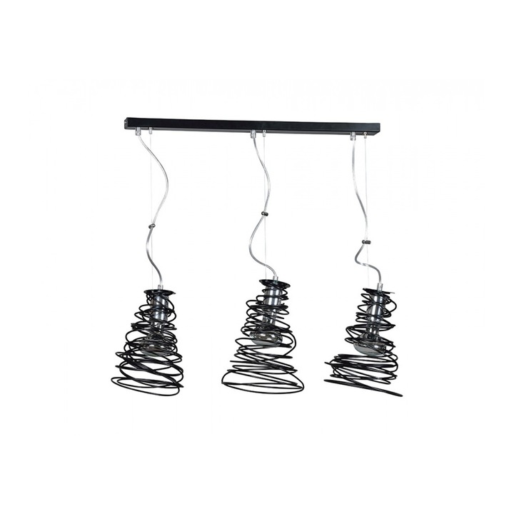 Полилей Emibig Twist, 3X60W, Черен