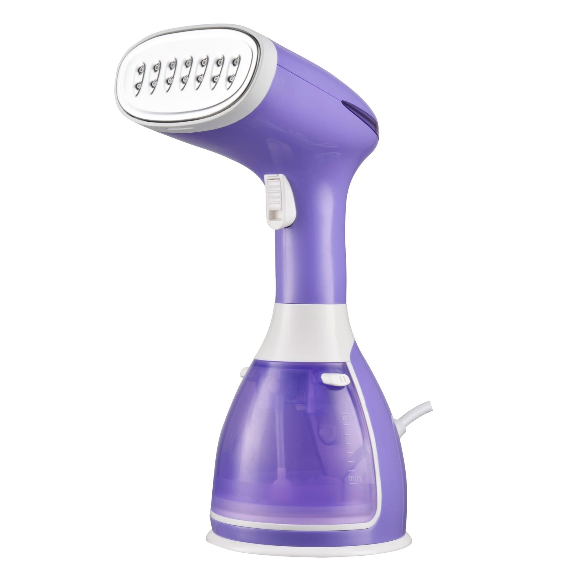 Aparat de calcat vertical cu abur Daewoo DGS1500P, 1500 W, 280 ml, abur 60 gr/min, alb/mov
