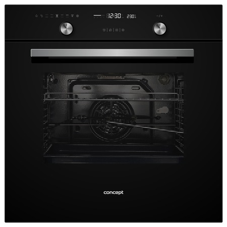 Cuptor incorporabil Concept ETV7560BC, Electric, Multifunctional, 70 l, Clasa A, Sticla neagra