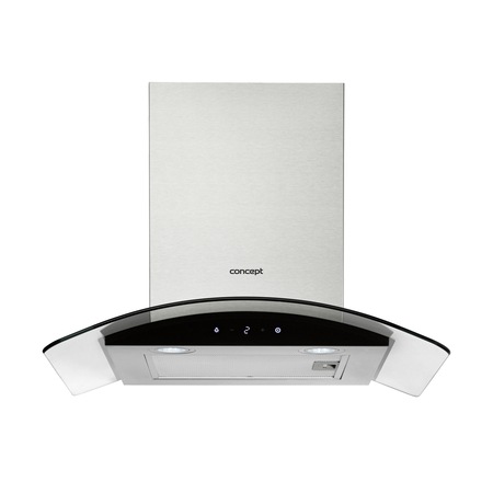 Hota decorativa semineu Concept OPK2660, Putere de absorbtie 612m3/h, 60 cm, Inox/Sticla