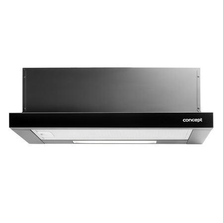 Hota incorporabila telescopica Concept OPV3560BC, Putere absorbtie 300m3/h, 1 motor, 60 cm, Sticla neagra