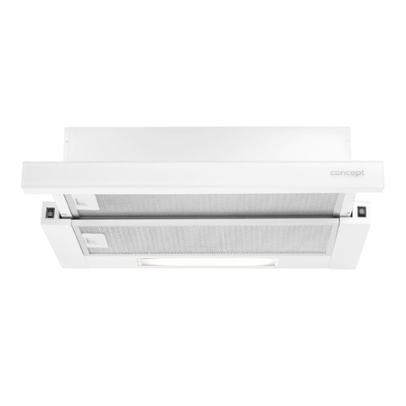 Hota incorporabila telescopica Concept OPV3560WH, Putere absorbtie 300m3/h, 1 motor, 60 cm, Sticla alba