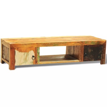 Comoda TV cu 2 usi, din lemn reciclat, vidaXL, Multicolor, 120 x 40 x 30 cm Comoda TV cu 2 usi, din lemn reciclat, vidaXL, Multicolor, 120 x 40 x 30 cm
