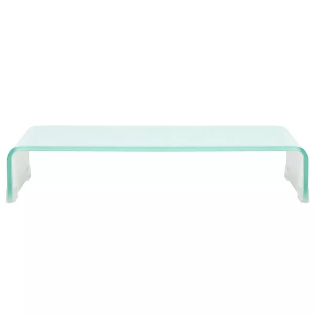 Comoda TV din sticla, vidaXL, Alb, 60 x 25 x 11 cm