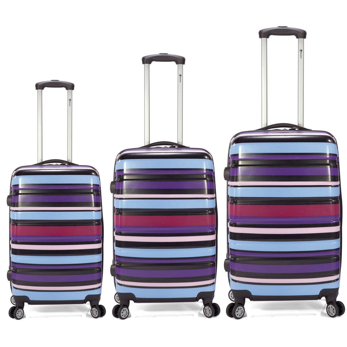 Set Troler ABS 4 Roti Duble BENZI BZ 4831 Multicolor/Mov