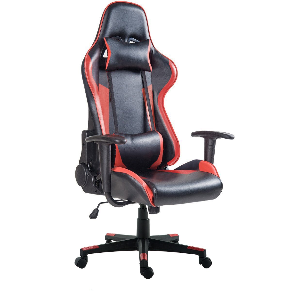 Scaun gaming Pro rotativ Timeless Tools, Negru-Rosu