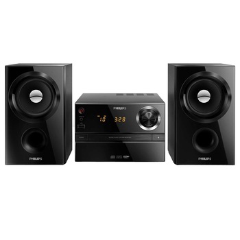 Minisistem audio Philips MCM1350, Tuner FM, CD Player, USB, 30W, Black Minisistem audio Philips MCM1350, Tuner FM, CD Player, USB, 30W, Black