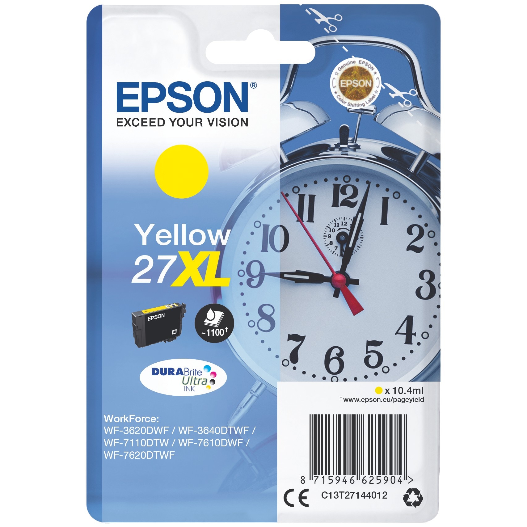 Cartus Epson 27XL DURABrite Ultra Ink, Yellow