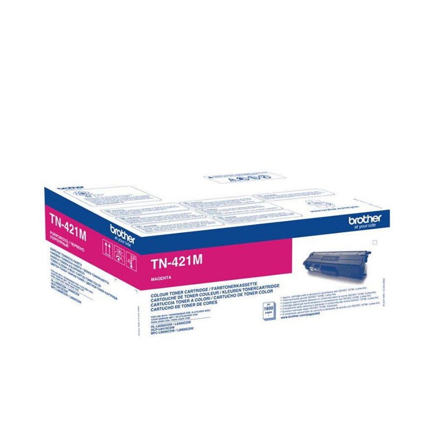 Cartus Toner Original Brother TN421M, 1800 pagini, Magenta, pentru Brother DCP L8410CDW, Brother HL L8260CDW, Brother HL L8360CDW, Brother MFC L8900CDW, Brother MFC L8960CDW