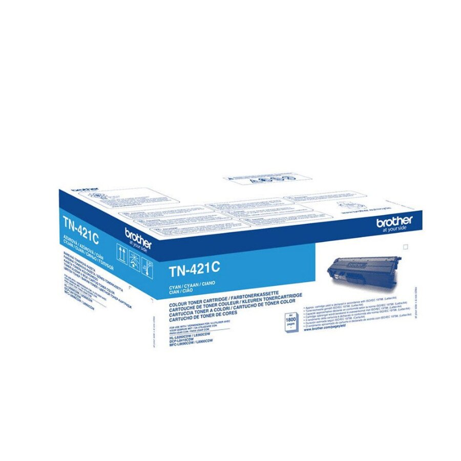 Cartus Toner Original Brother TN421C, 1800 pagini, Cyan, pentru Brother DCP L8410CDW, Brother HL L8260CDW, Brother HL L8360CDW, Brother MFC L8900CDW, Brother MFC L8960CDW