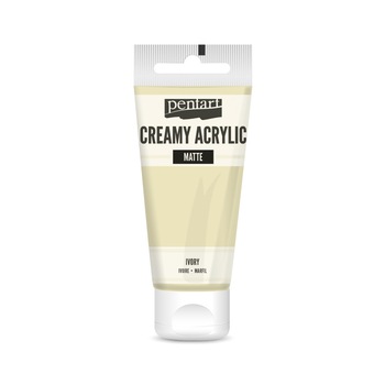 Vopsea acrilica cremoasa mata Pentart - ivoriu / fildes, 60 ml Vopsea acrilica cremoasa mata Pentart - ivoriu / fildes, 60 ml
