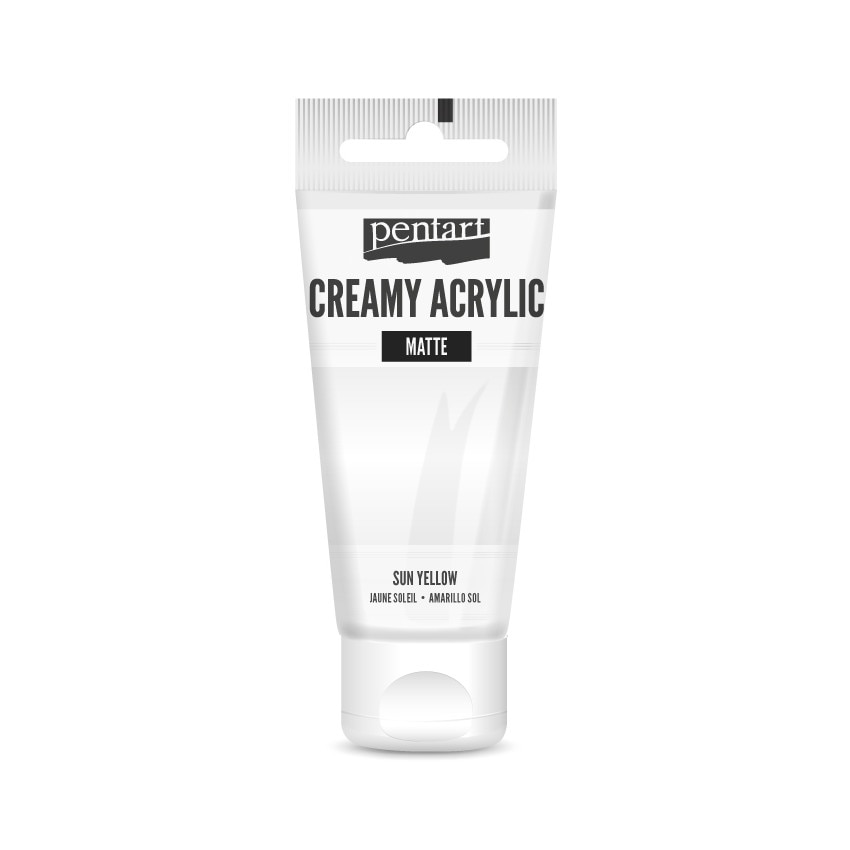 Vopsea acrilica cremoasa mata Pentart - alb, 60 ml