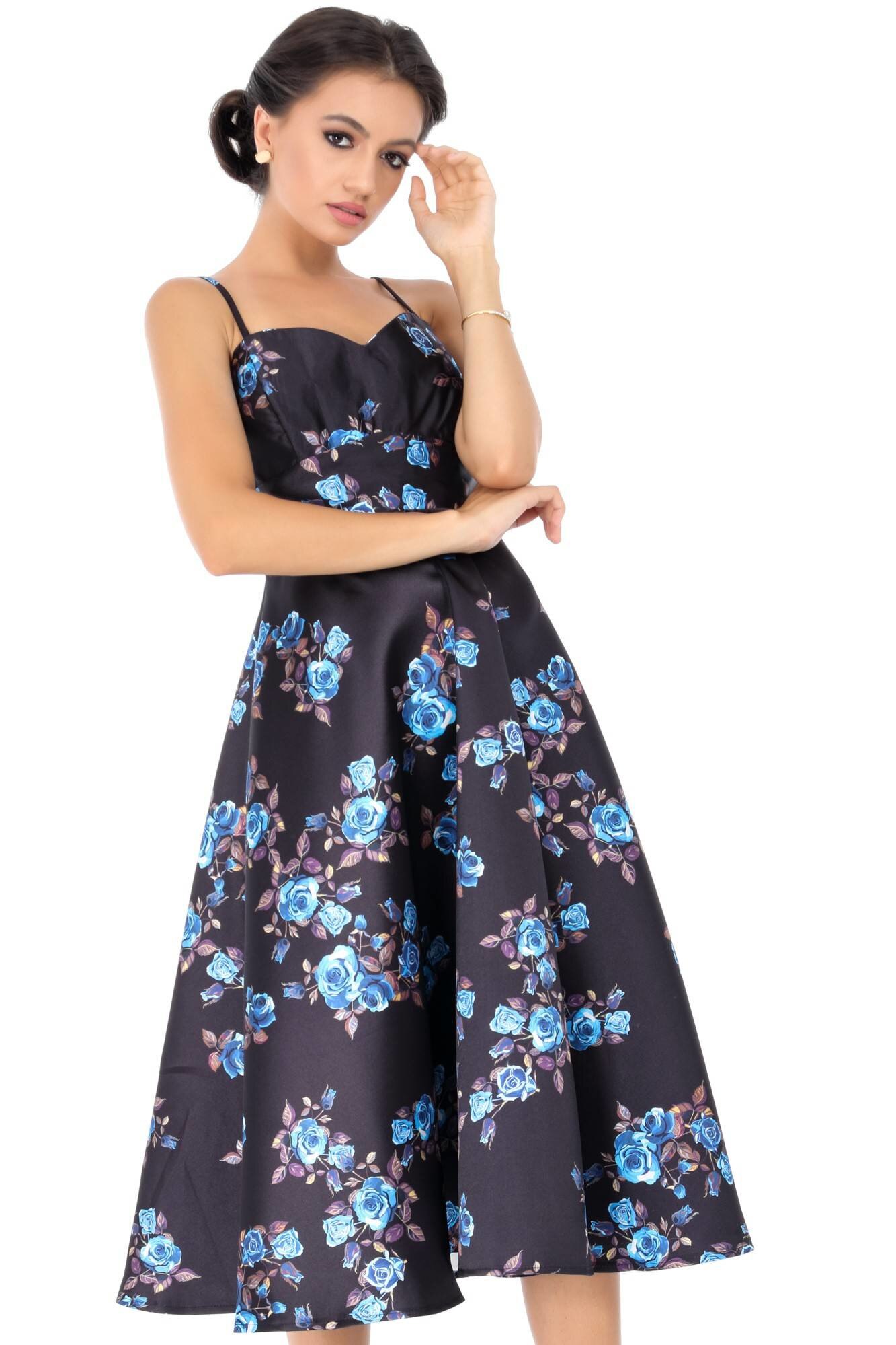 Rochie neagra, ROH, midi eleganta, 40