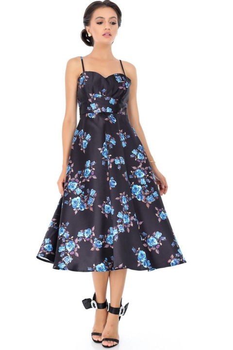 Rochie neagra, ROH, midi eleganta, 40