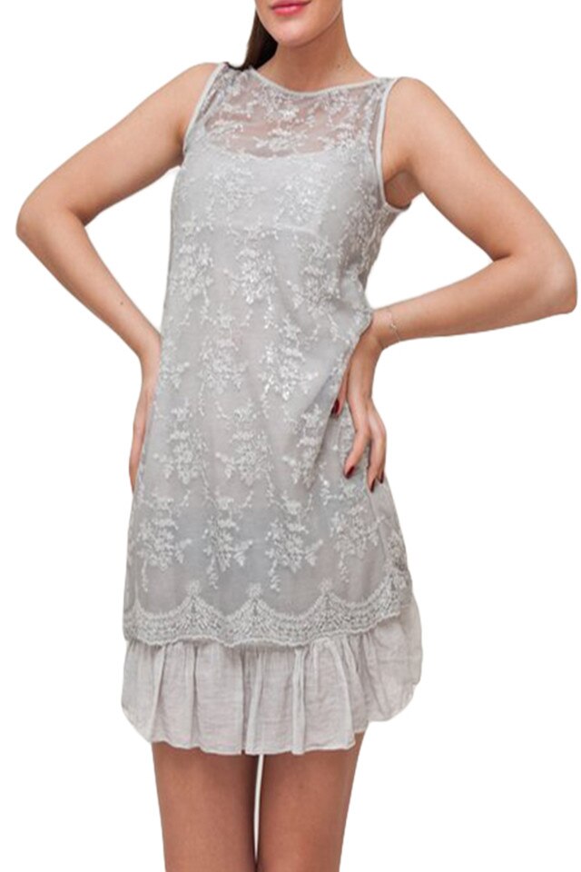 Rochie scurta cu paiete , Souvenir Clubbing, gri, S EU