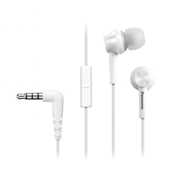 Аудио слушалки Panasonic RP-TCM115E-W, In-Ear, Микрофон, Бели/White