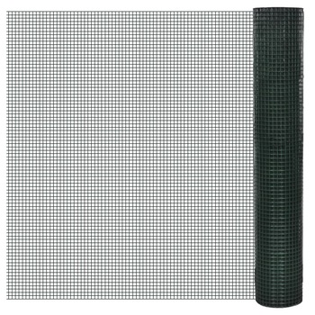 Plasa de gard din otel, vidaXL, Verde, 1 x 25 m cu ochiuri 12 x 12 mm Plasa de gard din otel, vidaXL, Verde, 1 x 25 m cu ochiuri 12 x 12 mm