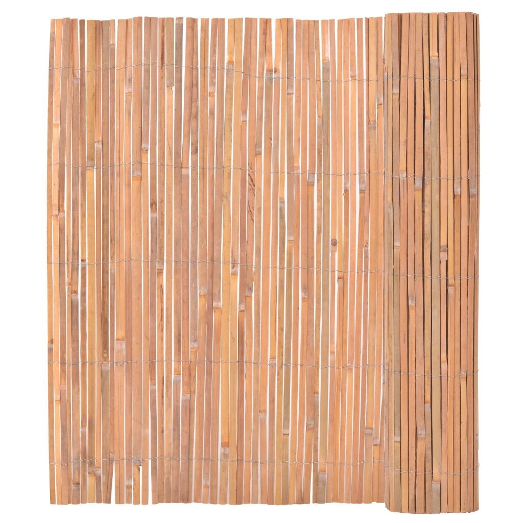 Panou de gard din lemn de bambus, vidaXL, Maro, 150 x 400 cm