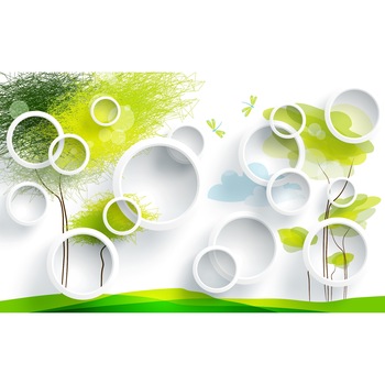 Autocolant Pomi si cercuri, 270 x 200 cm Autocolant Pomi si cercuri, 270 x 200 cm