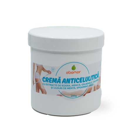 Crema anticelulitica cu extracte de iedera, arnica, galbenele, calapar si uleiuri de menta, spearmint, brad, 200 grame