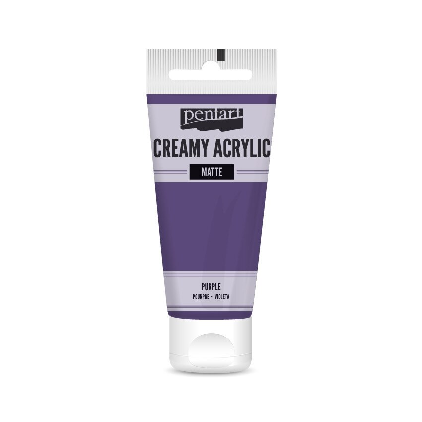 Vopsea acrilica cremoasa mata Pentart - violet, 60 ml
