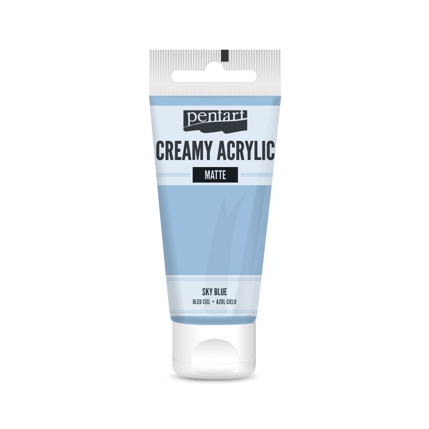Vopsea acrilica cremoasa mata Pentart - albastru cer, 60 ml