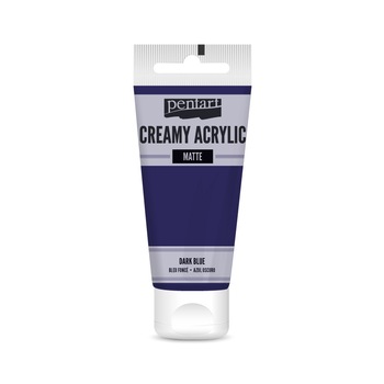 Vopsea acrilica cremoasa mata Pentart - albastru inchis, 60 ml Vopsea acrilica cremoasa mata Pentart - albastru inchis, 60 ml
