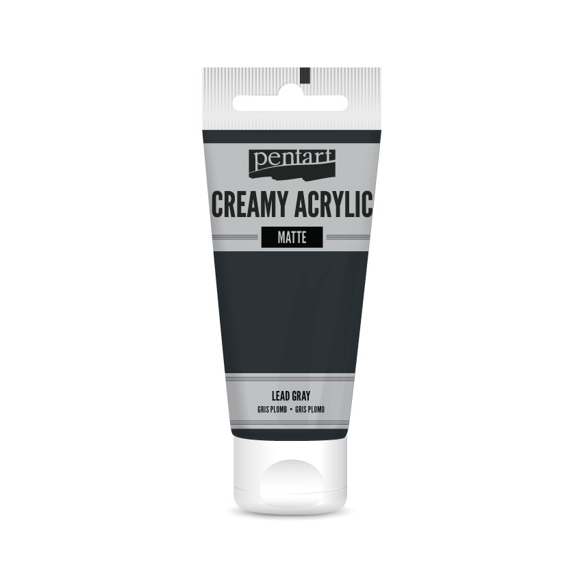 Vopsea acrilica cremoasa mata Pentart - negru, 60 ml