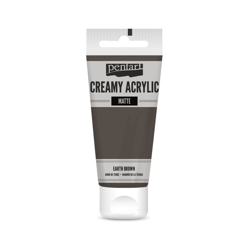 Vopsea acrilica cremoasa mata Pentart - maro pamant, 60 ml