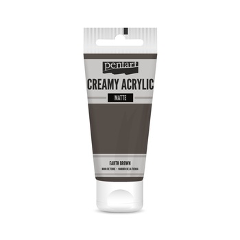 Vopsea acrilica cremoasa mata Pentart - maro pamant, 60 ml Vopsea acrilica cremoasa mata Pentart - maro pamant, 60 ml
