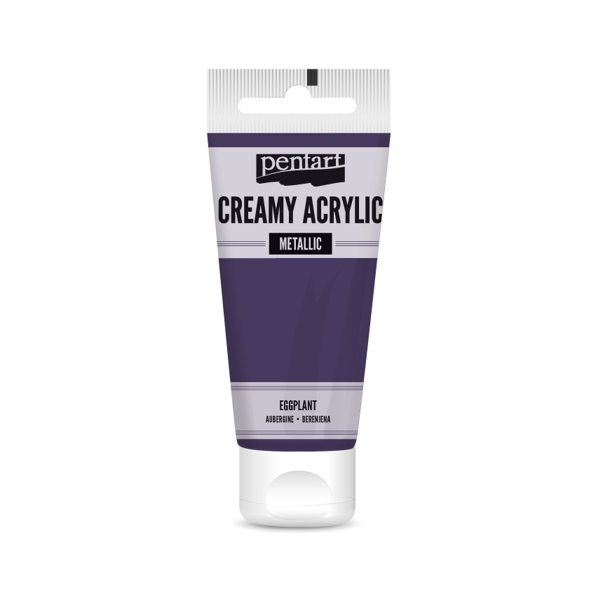 Vopsea acrilica cremoasa metalizata Pentart - vinetiu, 60 ml