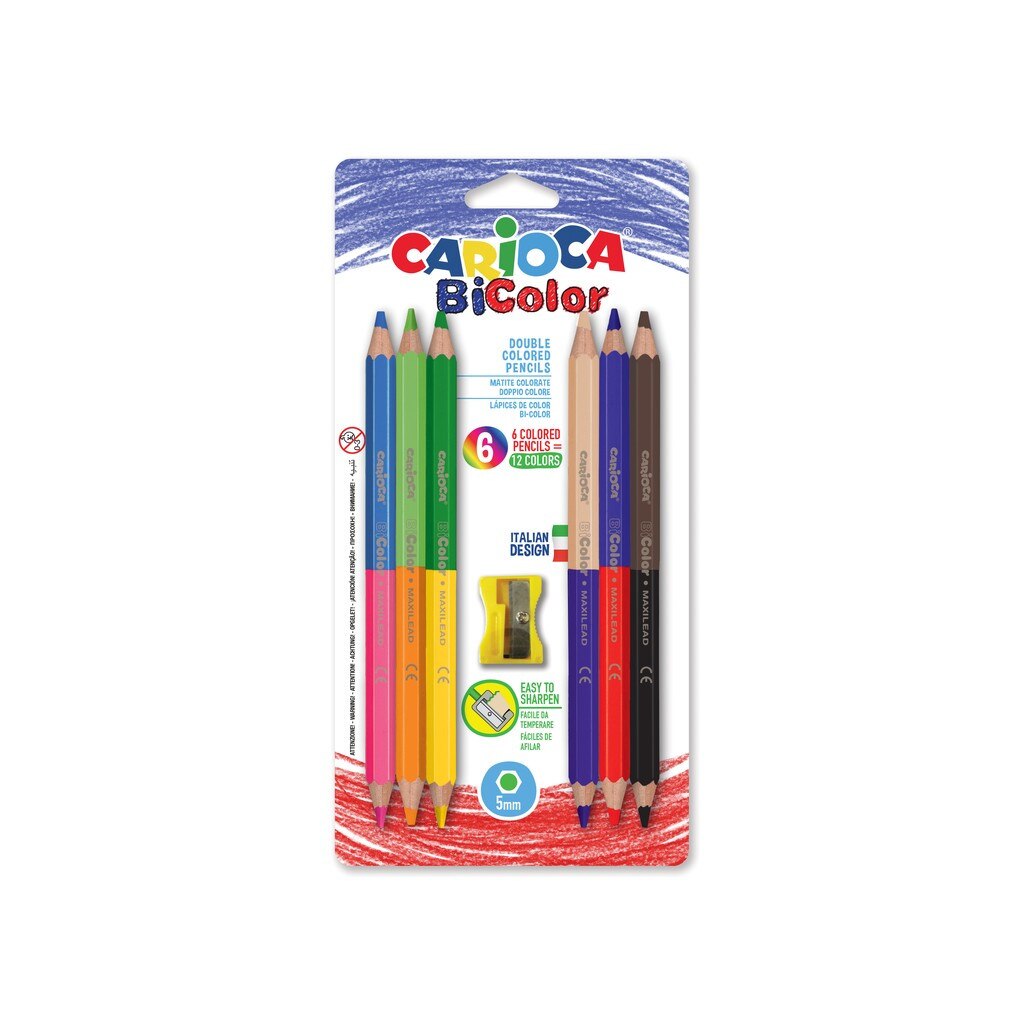 Pachet Carioca Baby Marker 2+ 6 buc/set + Creioane color Baby 2+ 10 buc/set  