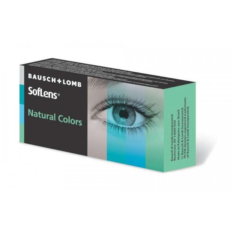 Lentile de contact colorate cu dioptrie -2.50, Bausch&Lomb Natural Colors Platinum, 2 bucati/cutie