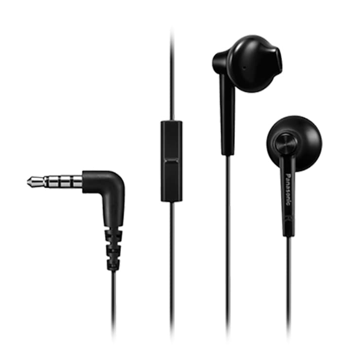 Аудио слушалки Panasonic RP-TCM55E-K, In-Ear, Микрофон, Черни/Black