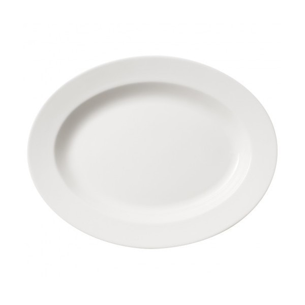 Platou oval Villeroy&Boch Twist white,portelan premium, alb, lungime 34 cm-495176