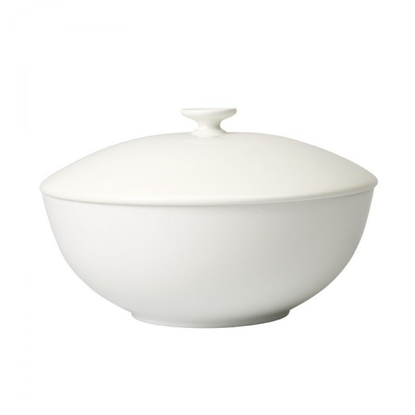 Bol pentru legume cu capac Villeroy&Boch Royal, portelan premium bone, alb, capacitate 1.5l -189645