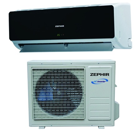 Aparat de aer conditionat Zephir, MI-12SCO4/BL, Inverter, 12000 BTU, Clasa A+, Filtru Cold Catalist, Auto restart, Mod Turbo, Domeniu larg de operare, Display ascuns, Black Mirror