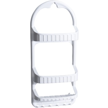 Raft pentru baie Caddy, Eleganza, cu 3 nivele, 62 x 12 x 27 cm, Plastic, Alb Raft pentru baie Caddy, Eleganza, cu 3 nivele, 62 x 12 x 27 cm, Plastic, Alb