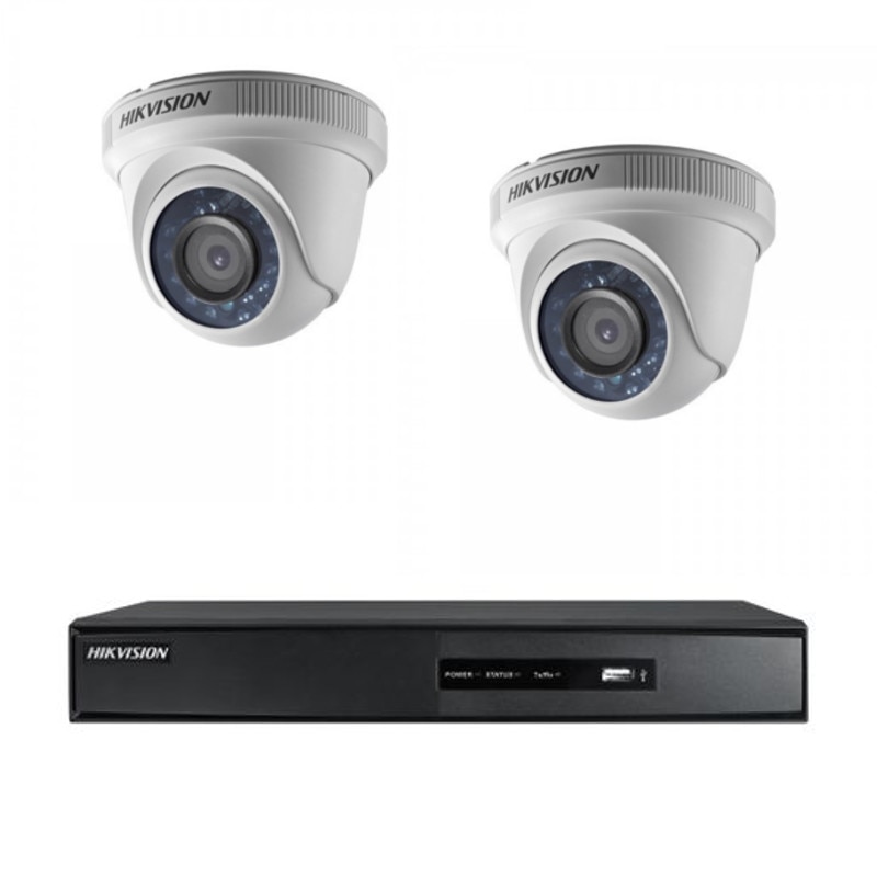 Kit supraveghere video 2 Camere Hikvision 720P INTERIOR