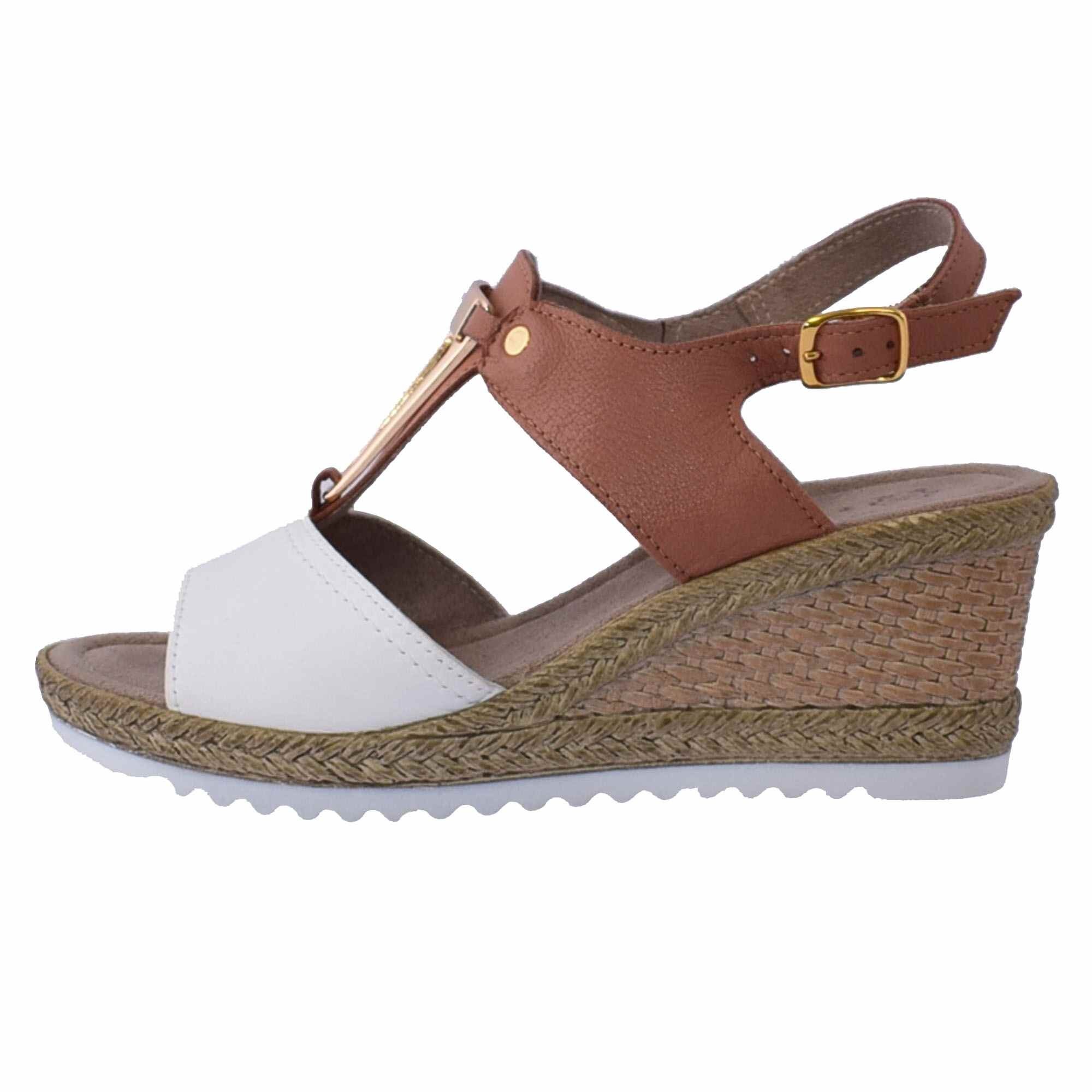 Sandale dama, din piele naturala, marca Jana, 28303-13-09, camel, Camel, 40