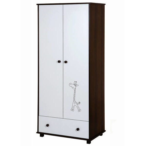 Dulap camera bebelusi, cu 2 usi, Safari Giraffe Wenghe, Klups Wenge