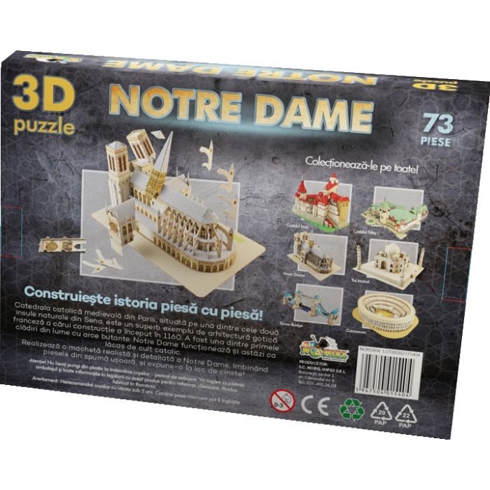 Great pick Angry Puzzle 3D Noriel-Notre Dame,73piese - eMAG.ro