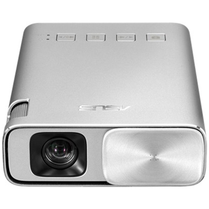 Videoproiector Asus ZenBeam E1, portabil, DLP, WVGA 854x480, 30.000 ore, HDMI, MHL, argintiu