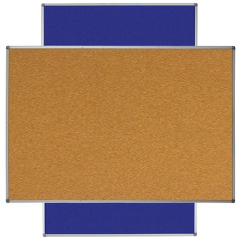 Panou 2 fete textil/pluta, 120x240 cm, rama aluminiu Panou 2 fete textil/pluta, 120x240 cm, rama aluminiu