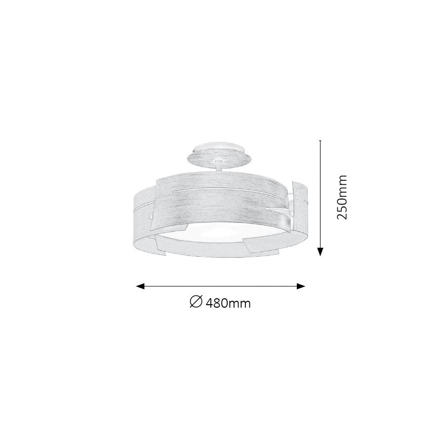 Plafoniera moderna Berbera - 2246 Rabalux, E27, 3x60W, maro fag