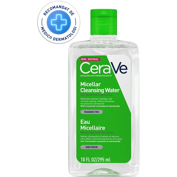 Apa Micelara CeraVe pentru demachiere cu ceramide, 295ml