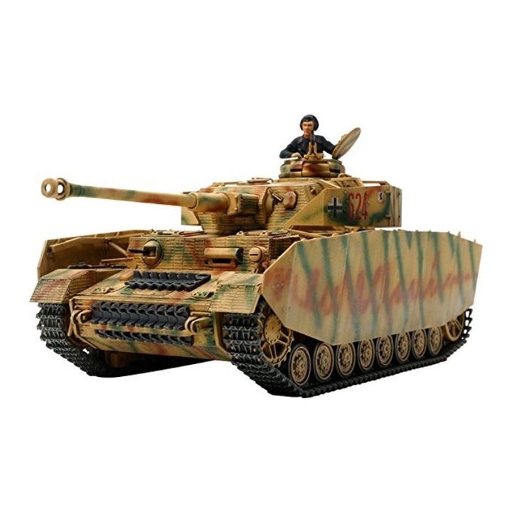 Macheta Militara de construit Academy Panzerkampfwagen IV Ausf.H with Armor German medium tank 1:35 ACD 13233