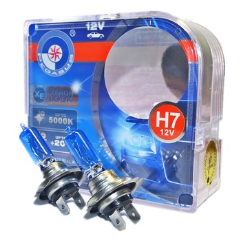 Set becuri auto Halogen Pegasus Skyline, Xenon Effect, H7, 12V, 100W, 5000k, ultra white, Urban Trends ® Set becuri auto Halogen Pegasus Skyline, Xenon Effect, H7, 12V, 100W, 5000k, ultra white, Urban Trends ®