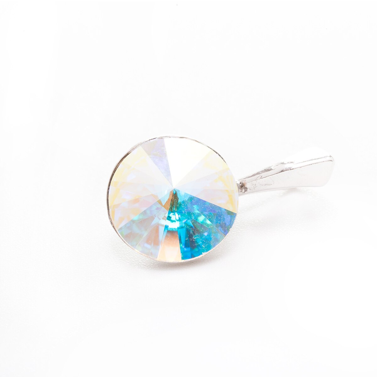 Pandantiv Argint DaviCristals cu cristale Swarovski un singur cristal aurore boreale